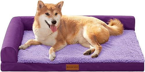 Miniatura 17 de Patas Lague Cama ortopédica XL para perros de tamaño grande de 42 x 28 pulgadas, sofá cama grande impermeable para mascotas con funda extraíble