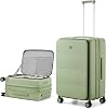 Hanke 24 Inch Expandable Checked Luggage Hard Shell Suitcases with Wheels Top Opening TSA Luggage Rolling Large Suitcases for Travel LuggageBamboo Green