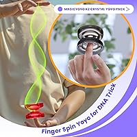 Vista 2 de MAGICYOYO K2 Responsive Yoyos para niños de 8 a 12 años, paquete de yoyo profesional de doble función con función de giro de dedo, yoyo profesional