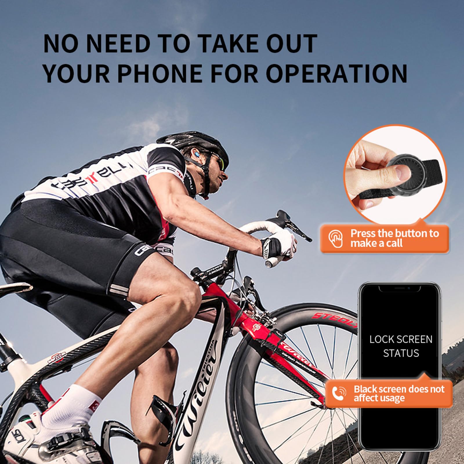 docooler Przycisk BT PTT Walkie Talkie Przełącznik Przycisku Samochodowego, Motocykla, Rowerów