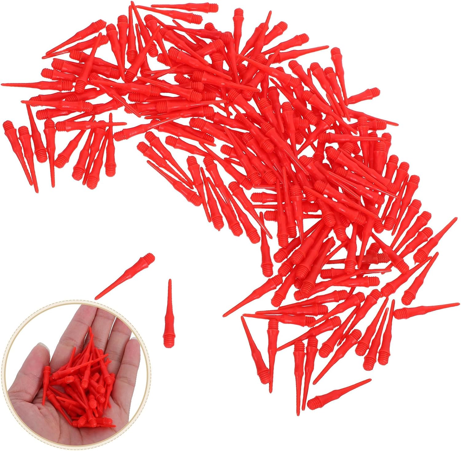 200pcs Soft Tip Dart Ends Replacement, 4.5mm Thread Diameter Plastic Dart Tips for Safe Play and Easy Replacement, Suitable for Home and Entertainment Use