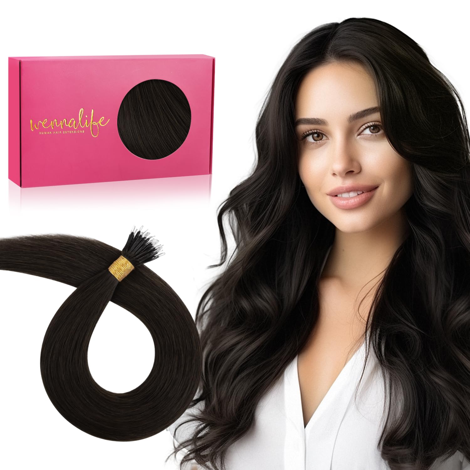 WENNALIFE Nano Hair Extensions Real Human Hair