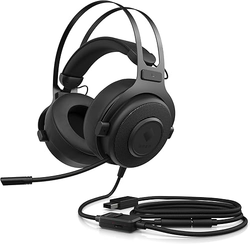 Miniatura 2 de HP OMEN Blast Headset Auriculares para juegos con micrófono retráctil con cancelación de ruido y sonido envolvente 7.1 Auriculares