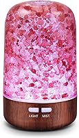 Himalayan Pink Salt Essential Oil Diffuser with 7 Color Lights, 2 Mist Modes, Whisper Quiet for Baby Room - 120ml Aromatherapy