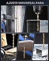 Vista 7 de COMOWARE - Juego de 16 brocas de titanio con vástago hexagonal de alta velocidad para madera, plástico, aleación de aluminio, cambio rápido, tamaños