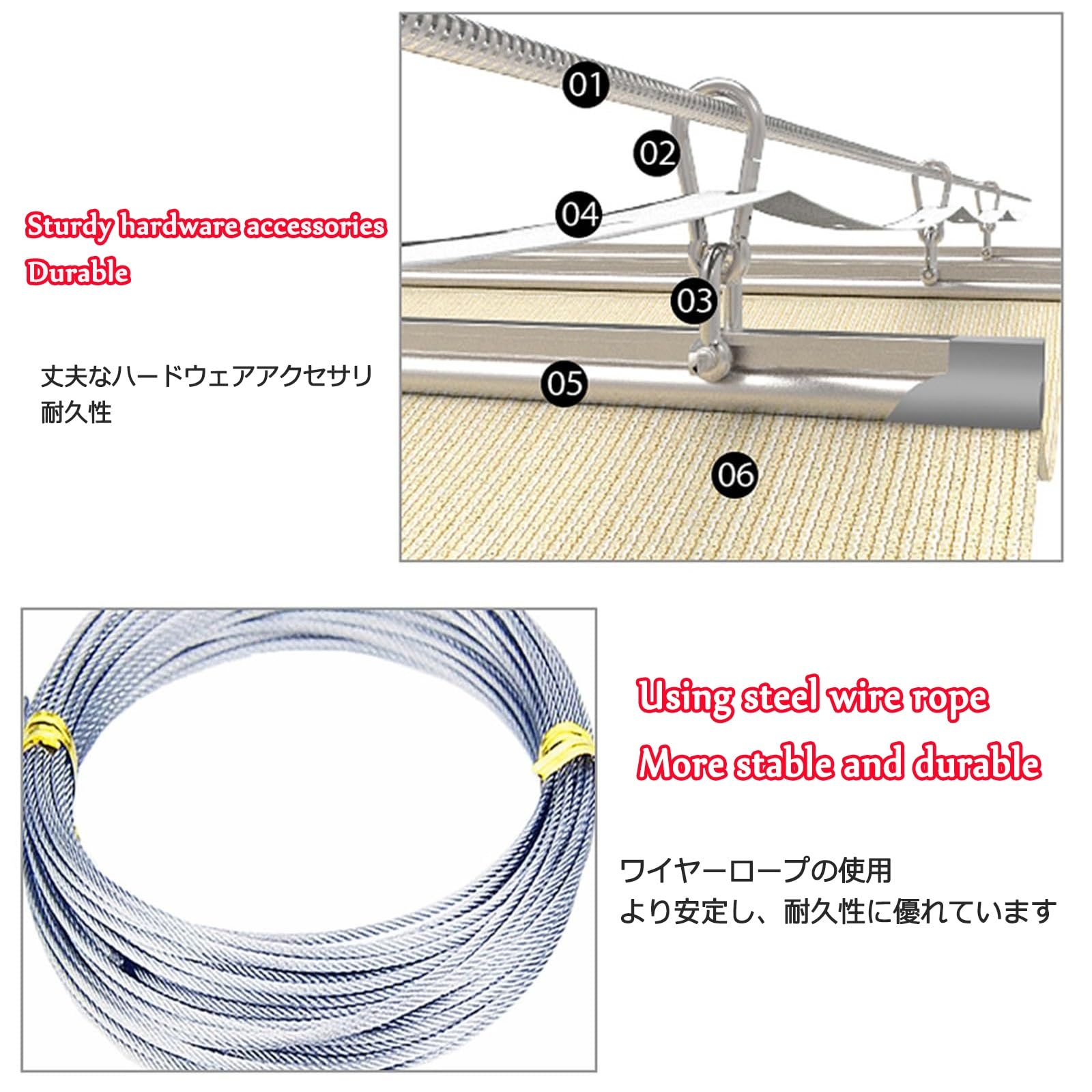 Ausziehbare Pergola-Schattenabdeckung, strapazierfähige Wellen-Ersatz-Sonnensegel für Allwetter-Gebrauch, flexible Anpassung, Anti-Aging, langlebig (B: 1 m x L: 3 m)