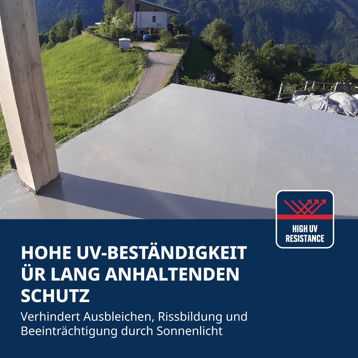 Lösemittelfreie Universalabdichtung für Innen & Außen. 7kg Wasserdichte Dichtmasse Fome Flex HydroGuard, flexibel und leicht aufzutragen. Premium Polymer Flüssigdichtstoff für Dächer, Risse und Lecks.
