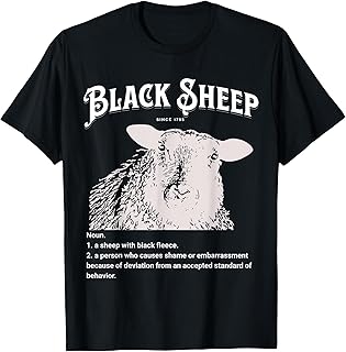 Black Sheep Definition Sarcastic Quote Design for Everyone T-Shirt