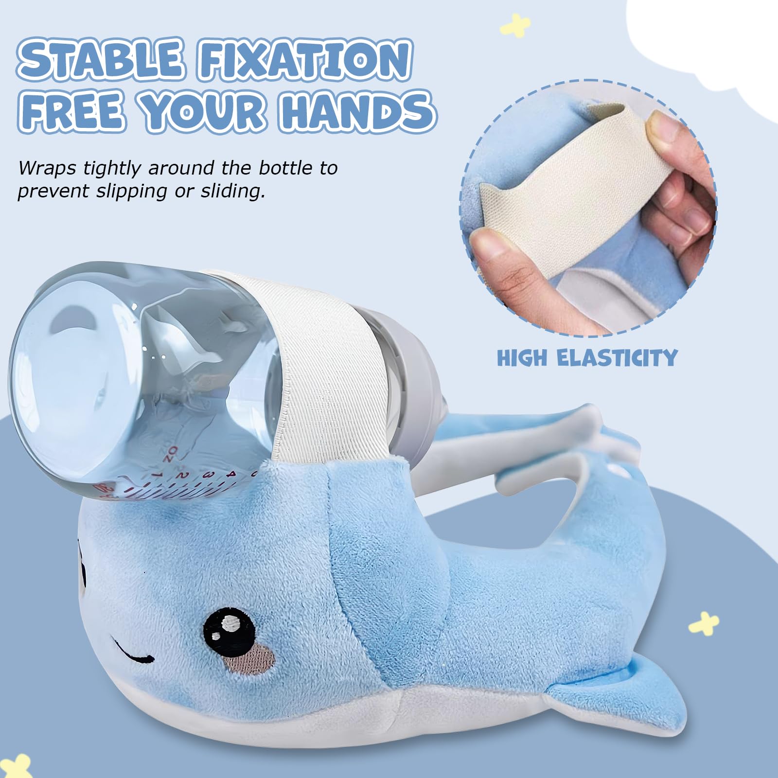 Bottle Holder Pillow Hands-Free,Adjustable Comfortable Neck Support Pad for Bottle Washable Soft Pillow — view 5