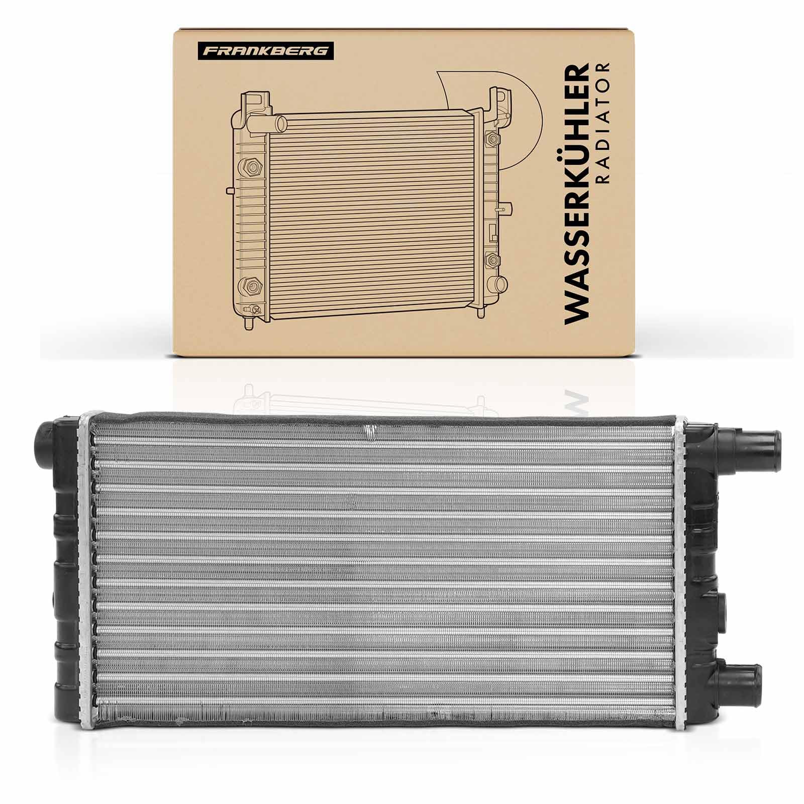 Frankberg Radiador enfriador de agua enfriador de motor transmisión | Compatible con: Cinquecento 170, Seicento/600 187, Seicento/600 Van 187, Seicento/600 187_