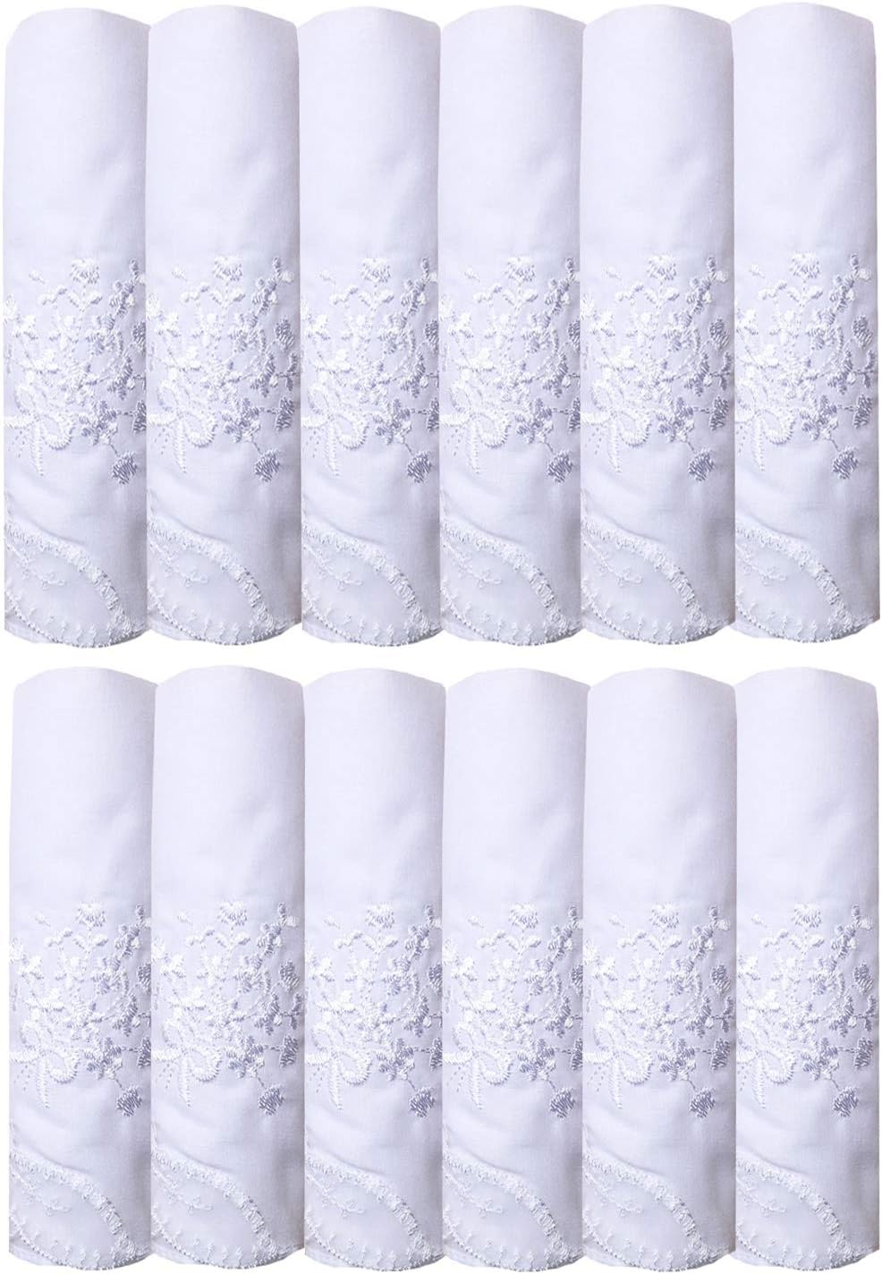 La closure Ladies White Hankies Cotton Embroidery Lace Wedding handkerchiefs