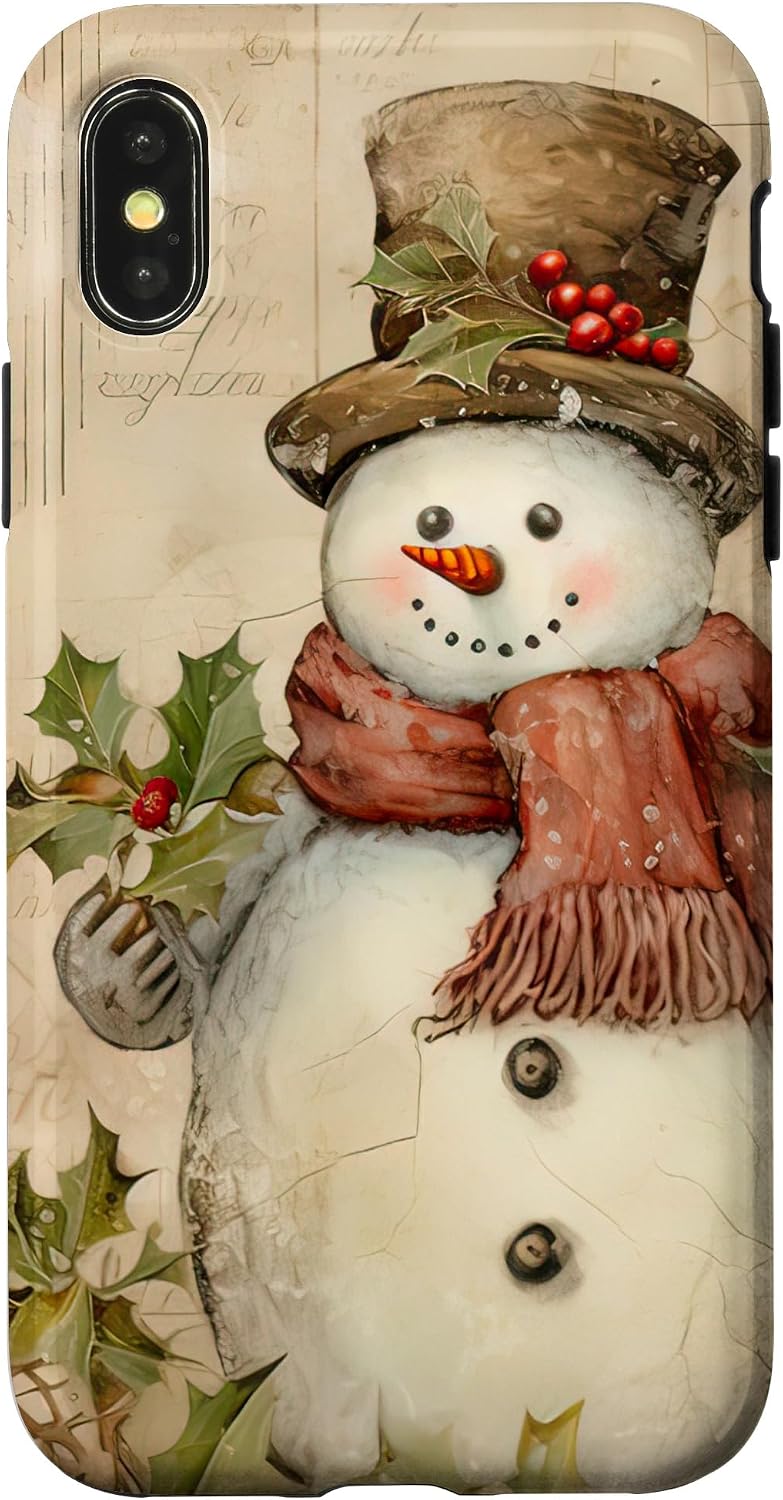 Vintage Snowman For Snow Lover Xmas Women And Christmas Case for iPhone 15