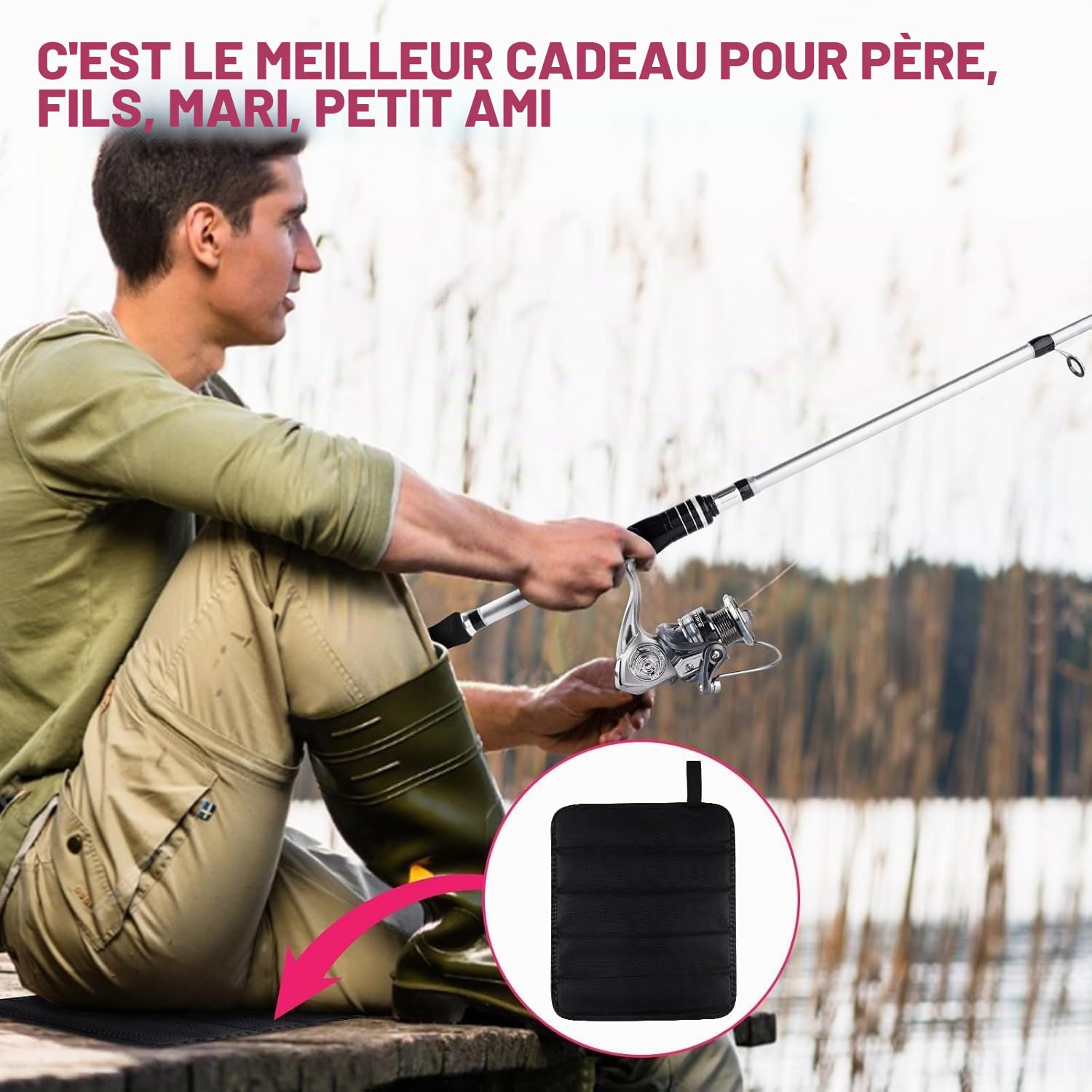 Hikary Lot de 2 cannes à pêche télescopiques et moulinets Combo Set 2,10 m Moulinet de spinning portable Leurres et accessoires avec sac de rangement Eau salée et eau douce