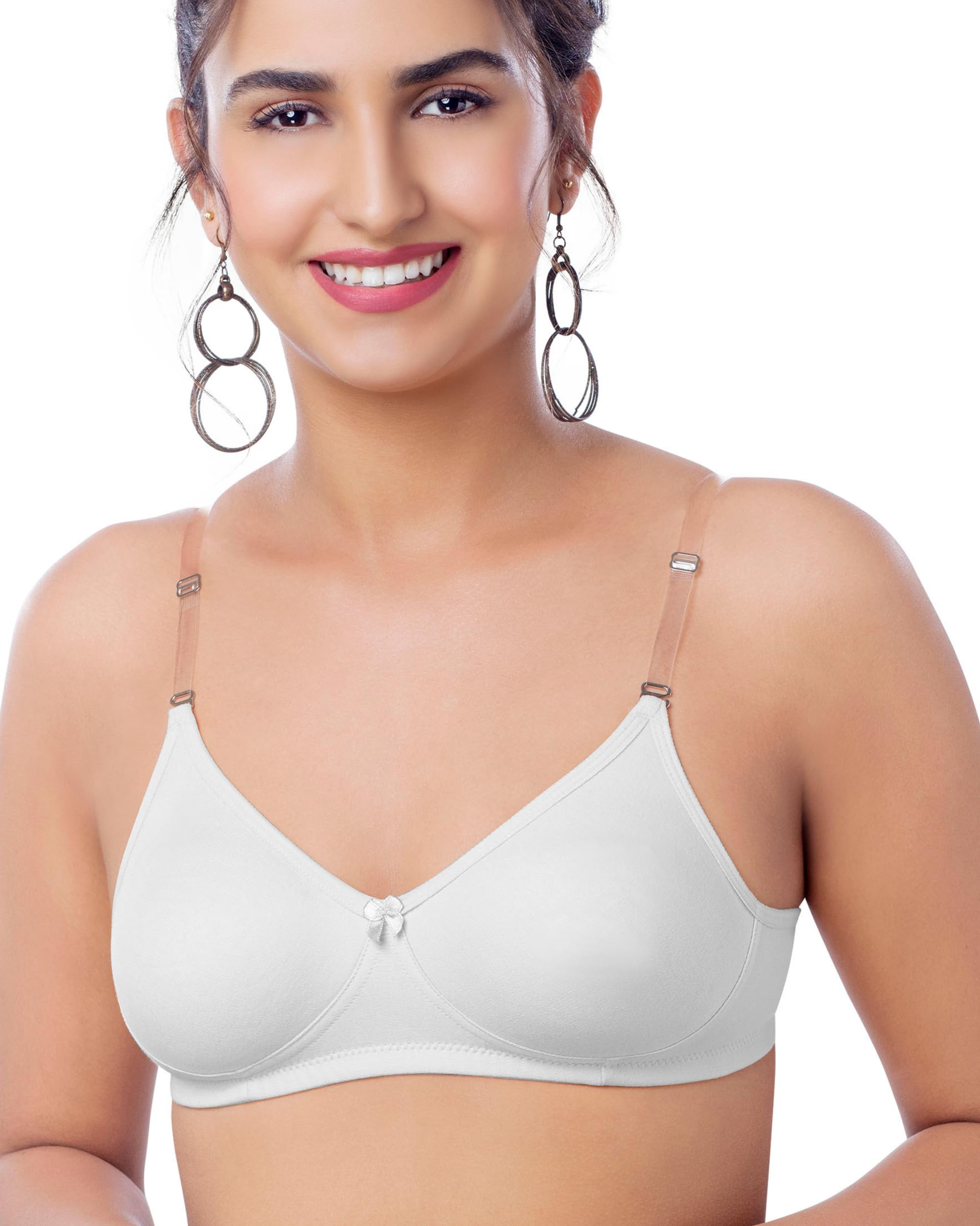 BRIDA LADIES INNERWEARBrida Breathable Cotton Non-Padded Transparent Bra - Comfortable, Stylish, and Lightweight Lingerie for Women - Monica