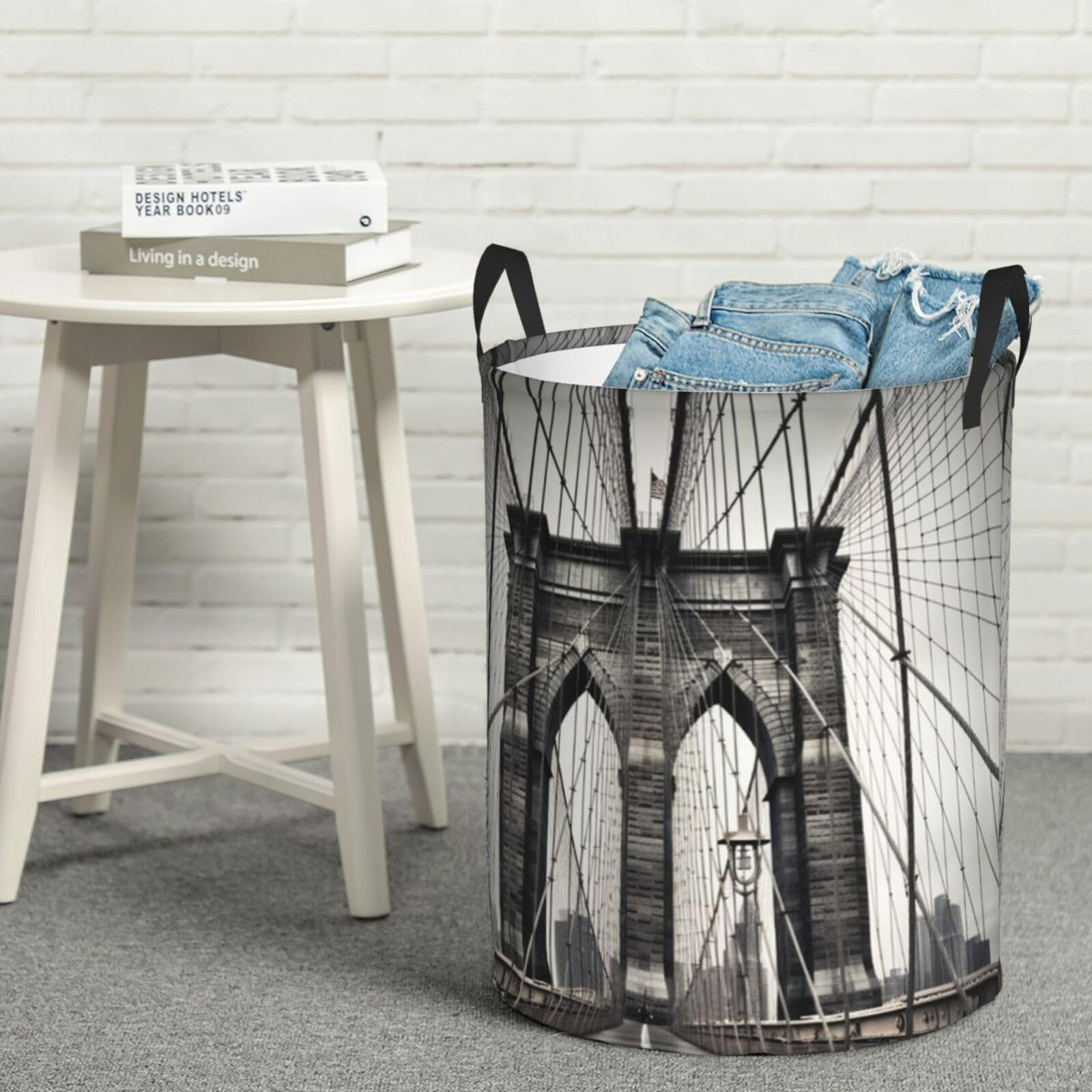 Panier à linge pliable Brooklyn Bridge étanche avec poignées