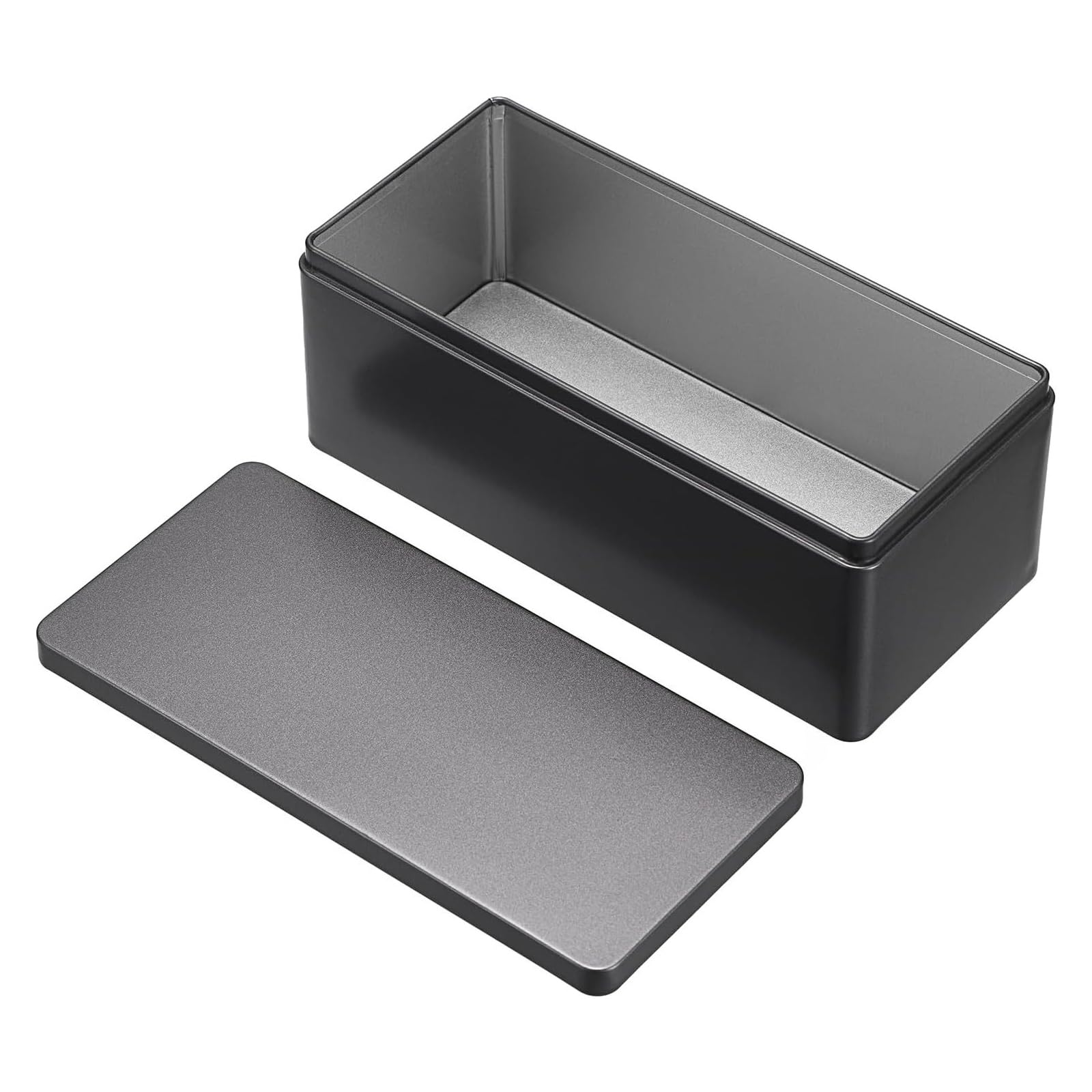 Lerpwige Rustproof Tin Cash Container with Secret Compartment Concealed Safe Organiser for Home Office Travel Multipurpose Use Discreet Cash Storage
