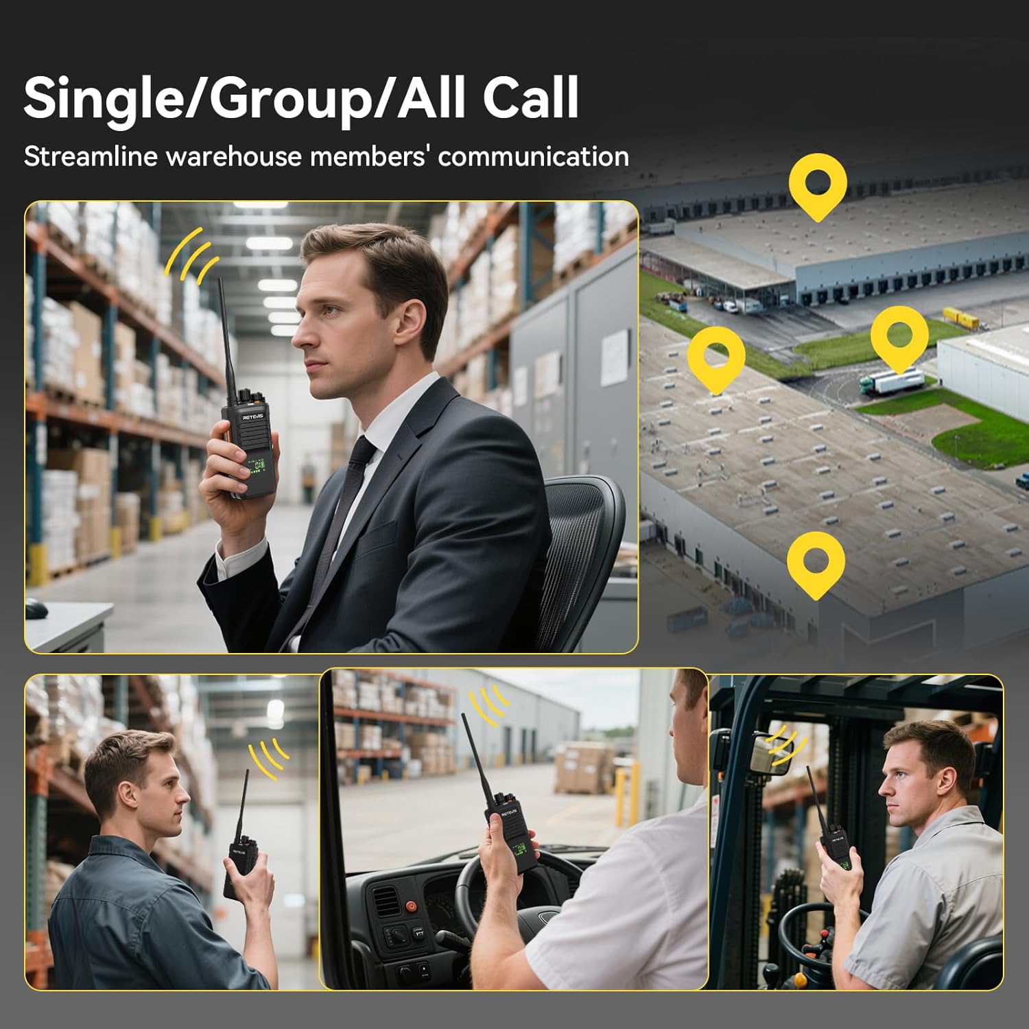 Retevis NR40 Single, Group, All Call Modes