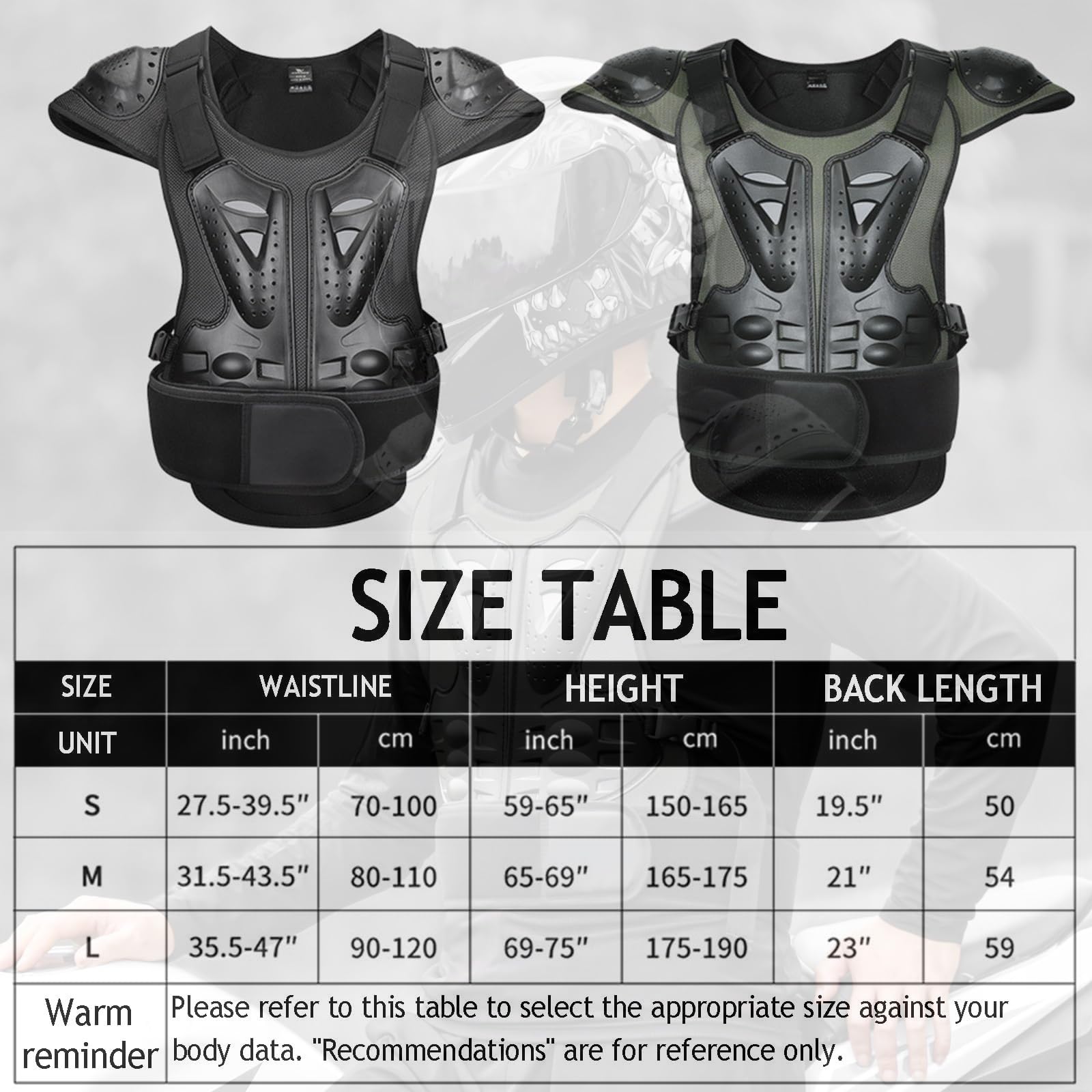 Gilet Protettivo Moto Per Adulti Con Protezione Torace Paraschiena Flessibile E Protezioni Spalle Traspirante Per Mountain Bike BMX Sci Skateboard Moto