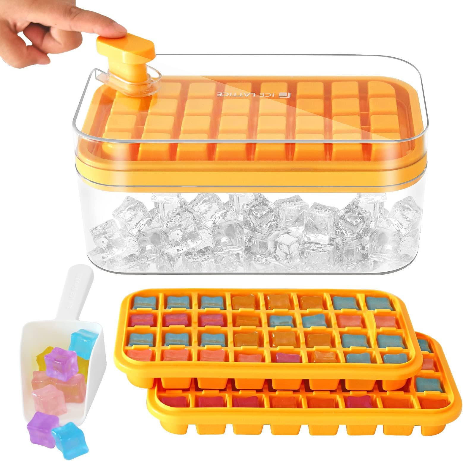 Molde Redondo Para Bolas De Hielo - Set De 99 Bandejas Apilables Con Tapa. ¡Perfecto Para Cócteles, Whisky O Café!