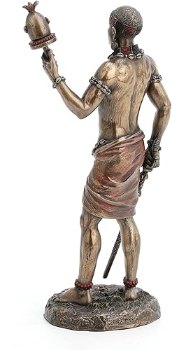 Miniatura 4 de Veronese Design - Estatua de resina de Orisha africana de 8 7/8 pulgadas con acabado de bronce