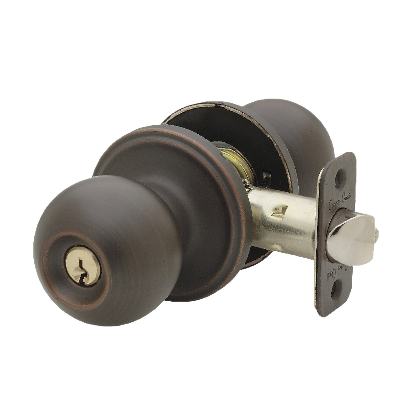 Copper Creek BK2050TB Ball Door Knob, Storeroom Function, 1 Pack, Tuscan Bronze