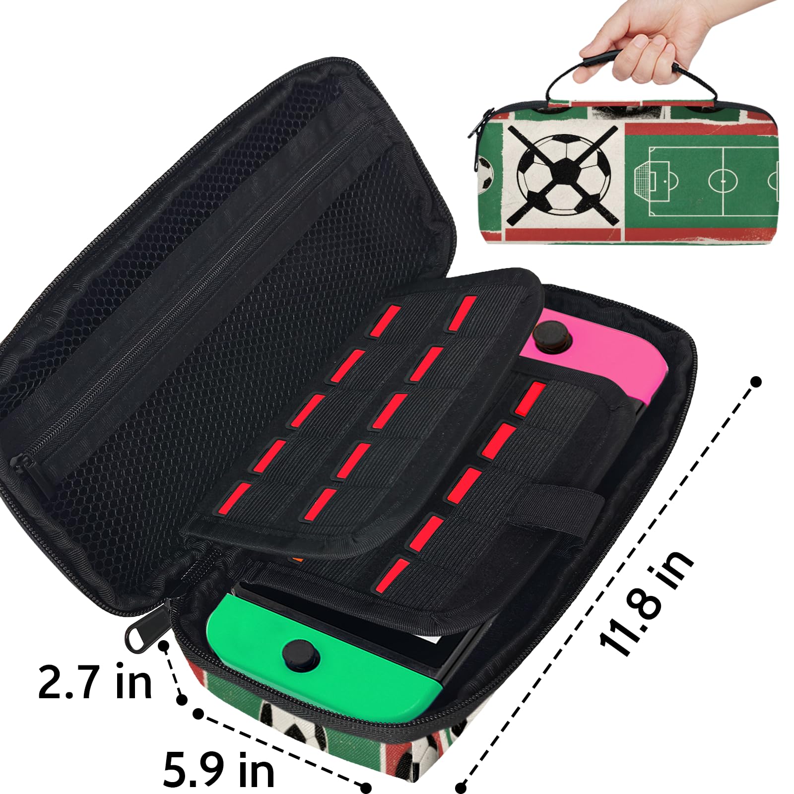 Nintendo Switch Sports 本体 + ケース Amazon.com: Cmizedevise Sports Soccer Carrying Case Compatible