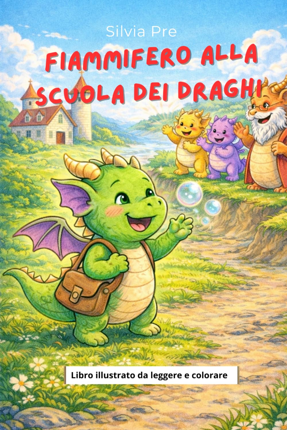 Fiammifero alla scuola dei draghi: Libro illustrato da leggere e colorare (le avventure di Fiammifero)