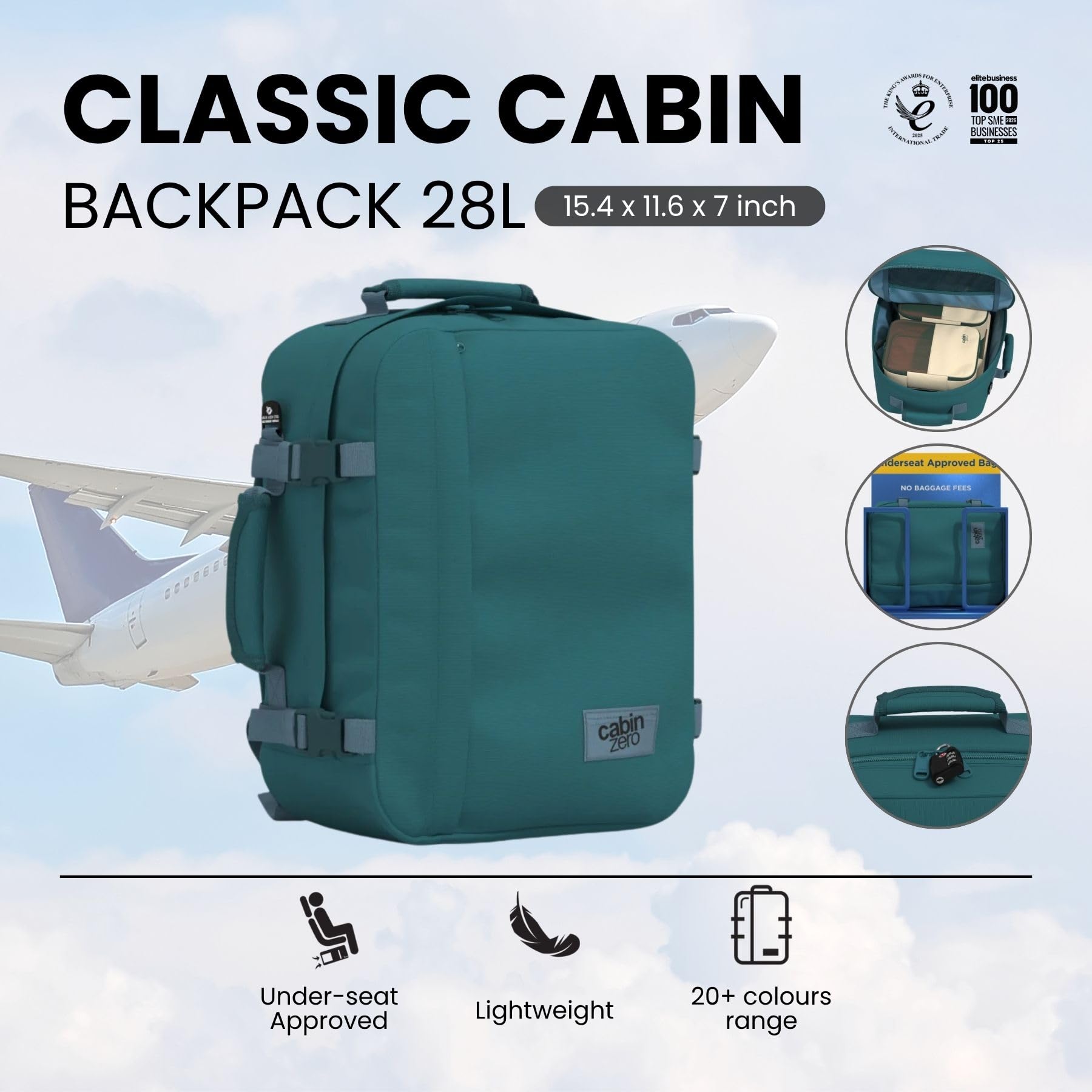 Cabinzero Classic Backpack 28l Mochila Unisex adulto (Pack de 1)