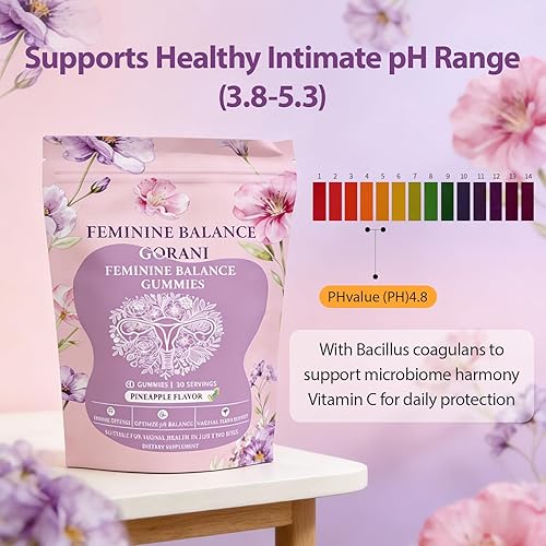 Miniatura 5 de Gorani Gomitas de equilibrio femenino, apoyo probiótico para la salud íntima de las mujeres, gomitas de equilibrio premium, equilibrio de pH y