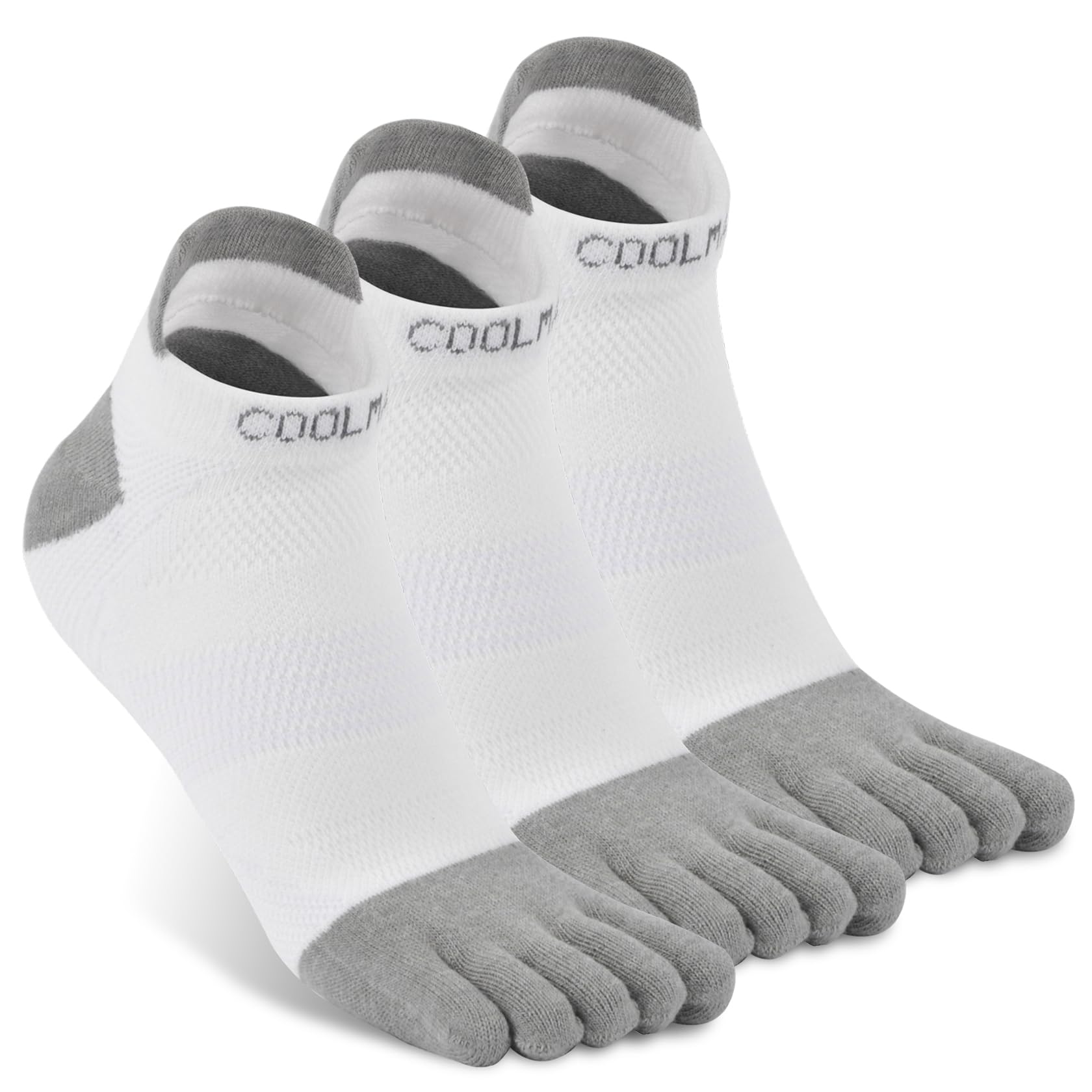 Toe Socks for Men and Women Athletic Running Coolmax Five Finger Ankle/Quarter Socks Breathable Lightweight, 3 Pairs