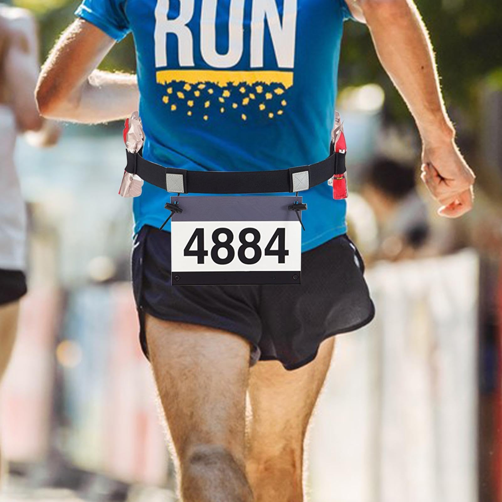 Ceinture Porte Dossard - Ceinture De Triathlons pour Numéro De Course, Course Numéro De Ceinture pour Le Triathlons Ironman Marathon, Réglable Ceinture De Course pour Marathon Cyclisme