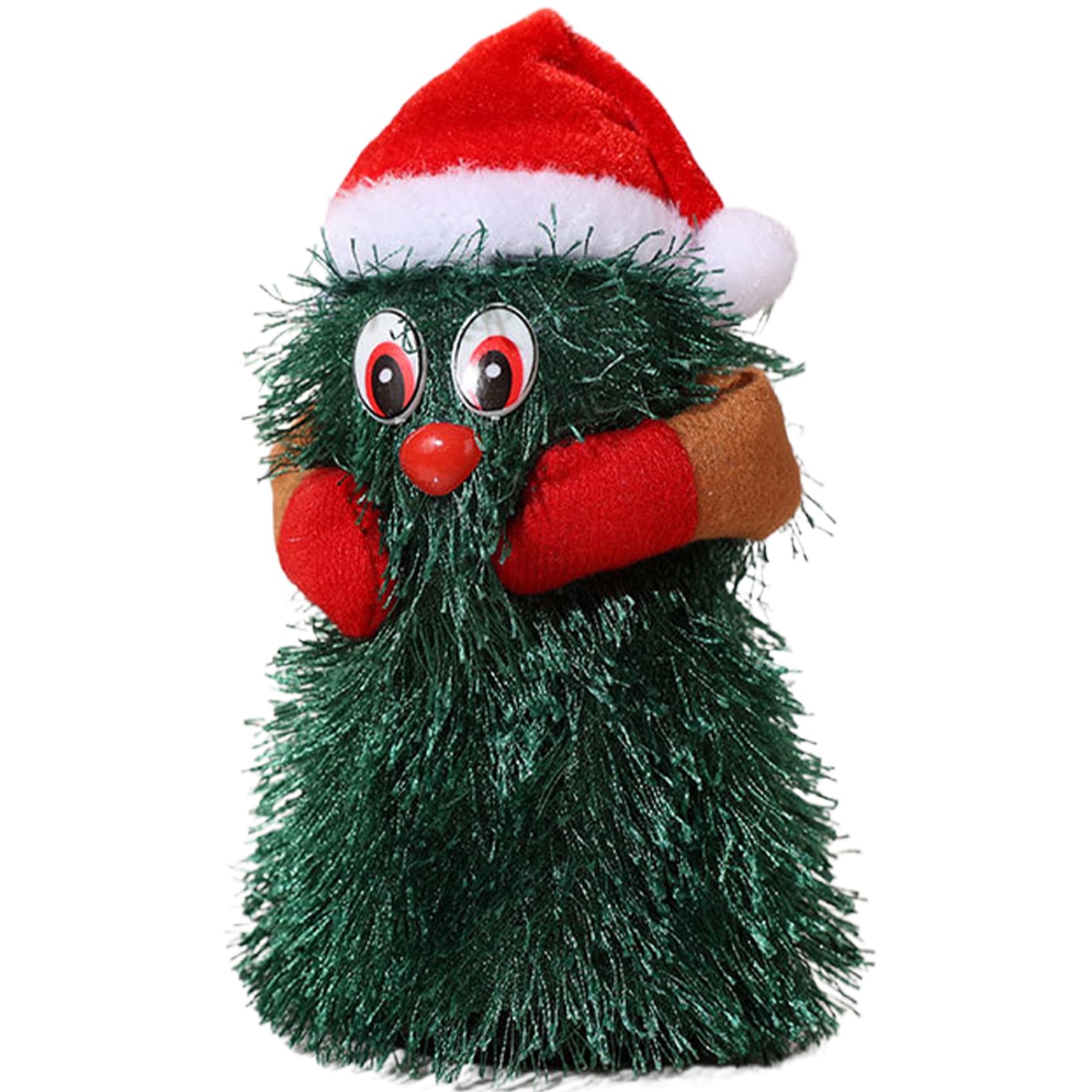 Árbol de Navidad de plástico giratorio, ideal para decorar mesas y cuartos infantiles