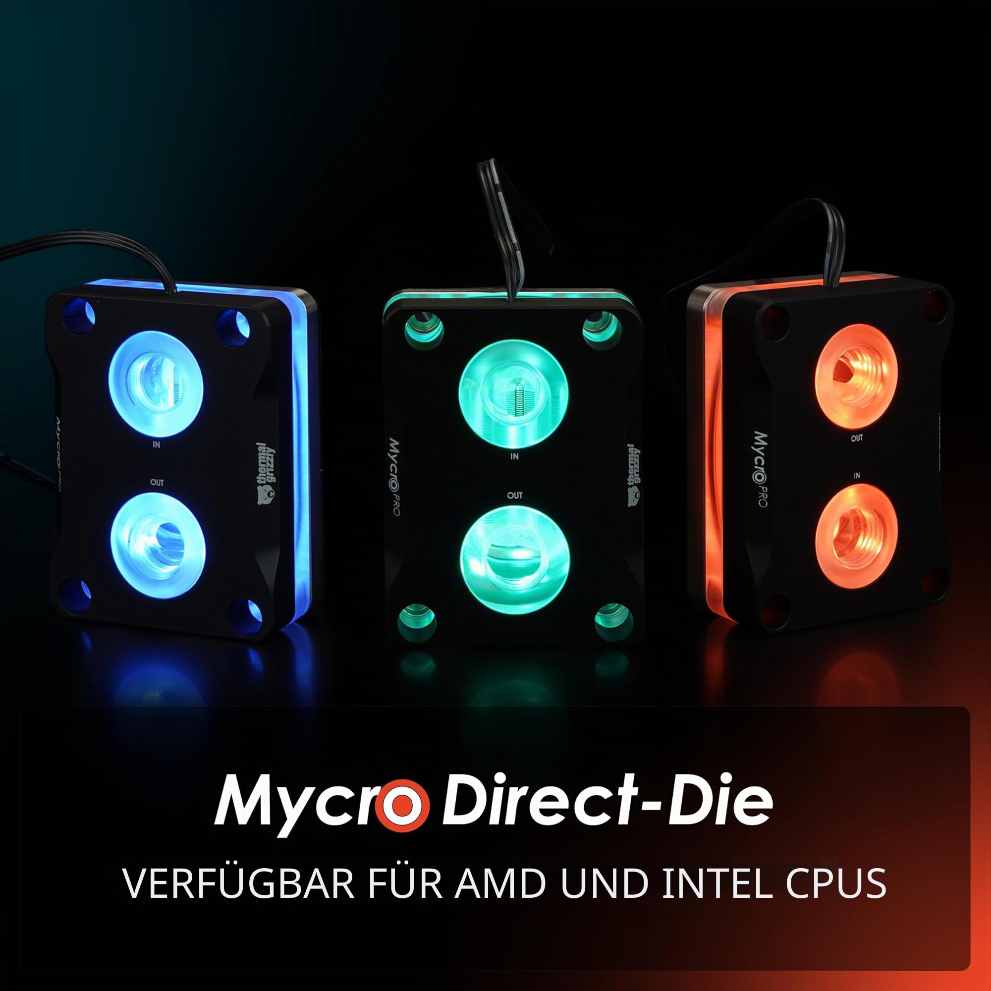 Thermal Grizzly Mycro Direct-Die Pro RGB V1 CPU-Wasserkühler Intel LGA1851