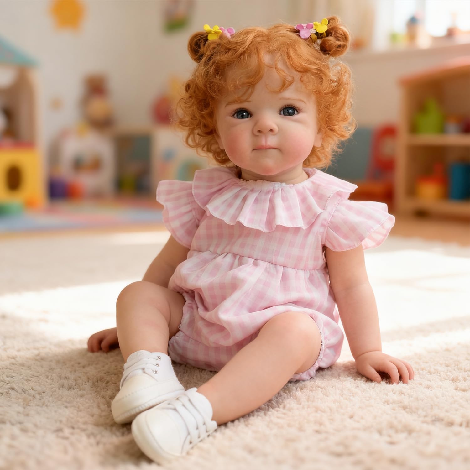 iCradle Reborn Baby Doll Girl 18 Inch 48cm, Full Body Vinyl Silicone Girl Doll with Hand-Implanted Hair & Accessories, Realistic Newborn Toy for Kids Ages 3+ — image 1