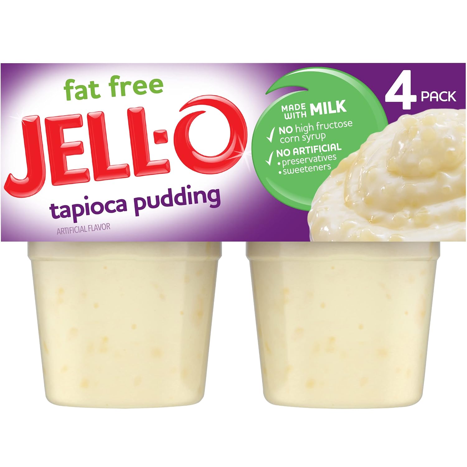 Jell-O Tapioca Pudding Cups, 4 Ct