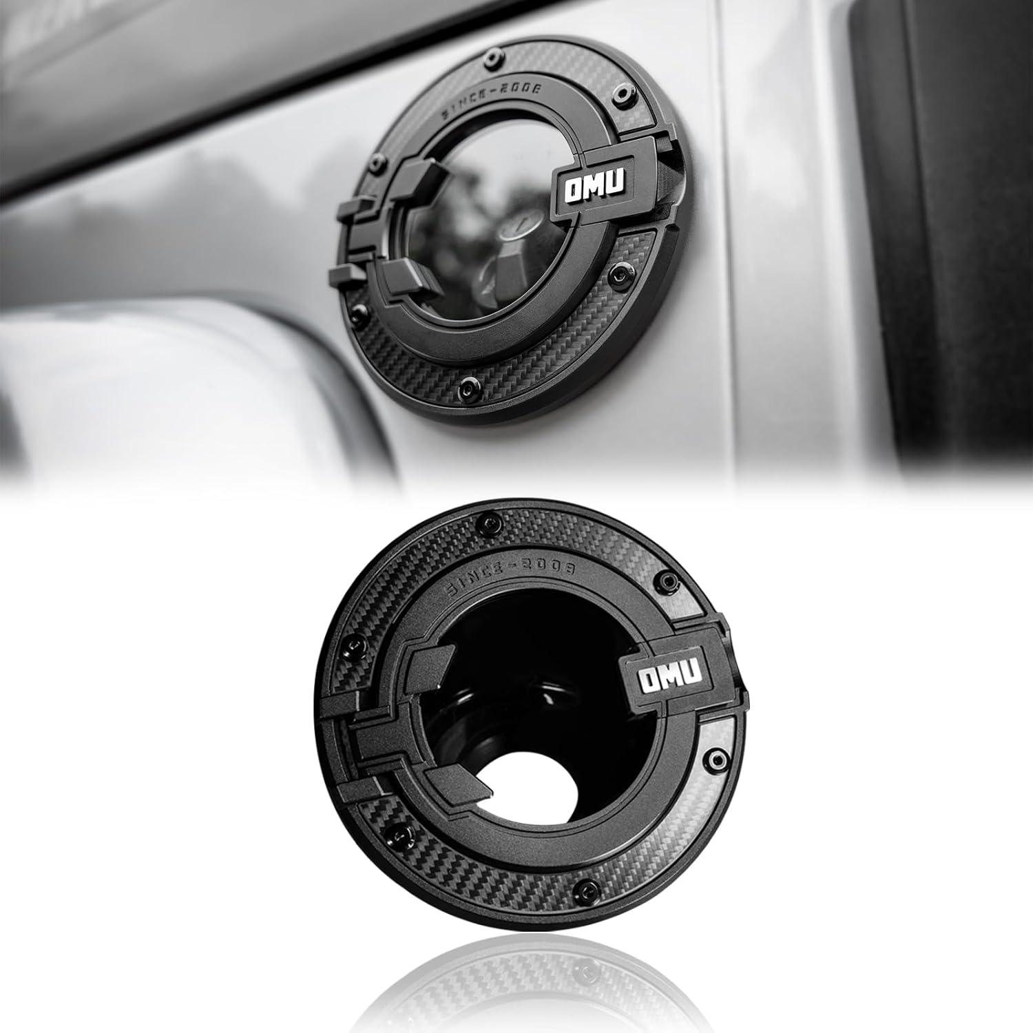 Genesis Series Aluminum Transparent Space Capsule Gas Tank Cover Compatible with 2018-2024 Jeep Wrangler JL