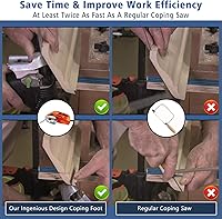 Vista 2 de Pie de afrontamiento para sierras de calar, herramienta de carpintería de alta eficiencia compatible con la mayoría de sierras de calar