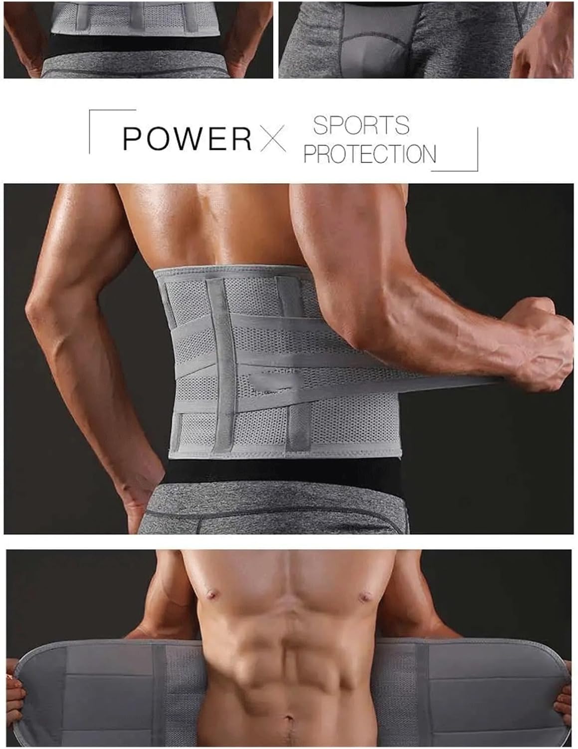 Adjustable Breathable Waist Trainer Belt, Waist Support for Men Women