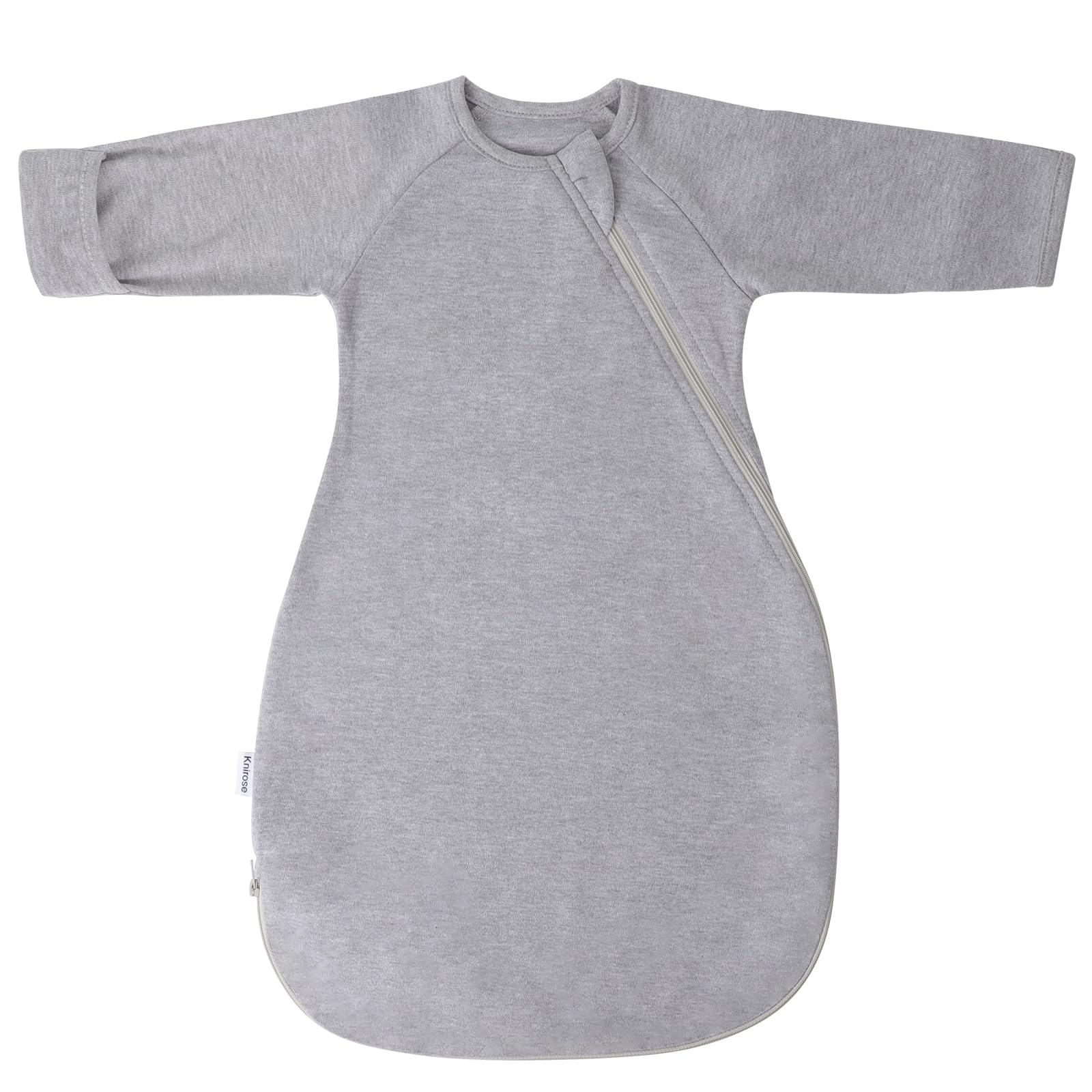 Knirose Pucksack Baby Übergangsschlafsack mit Anti-Erschrecken Funktion, Arme hoch Position, Baby Schlafsack mit Doppelreißverschluss für einfaches Windelwechseln (3-6 Monate)
