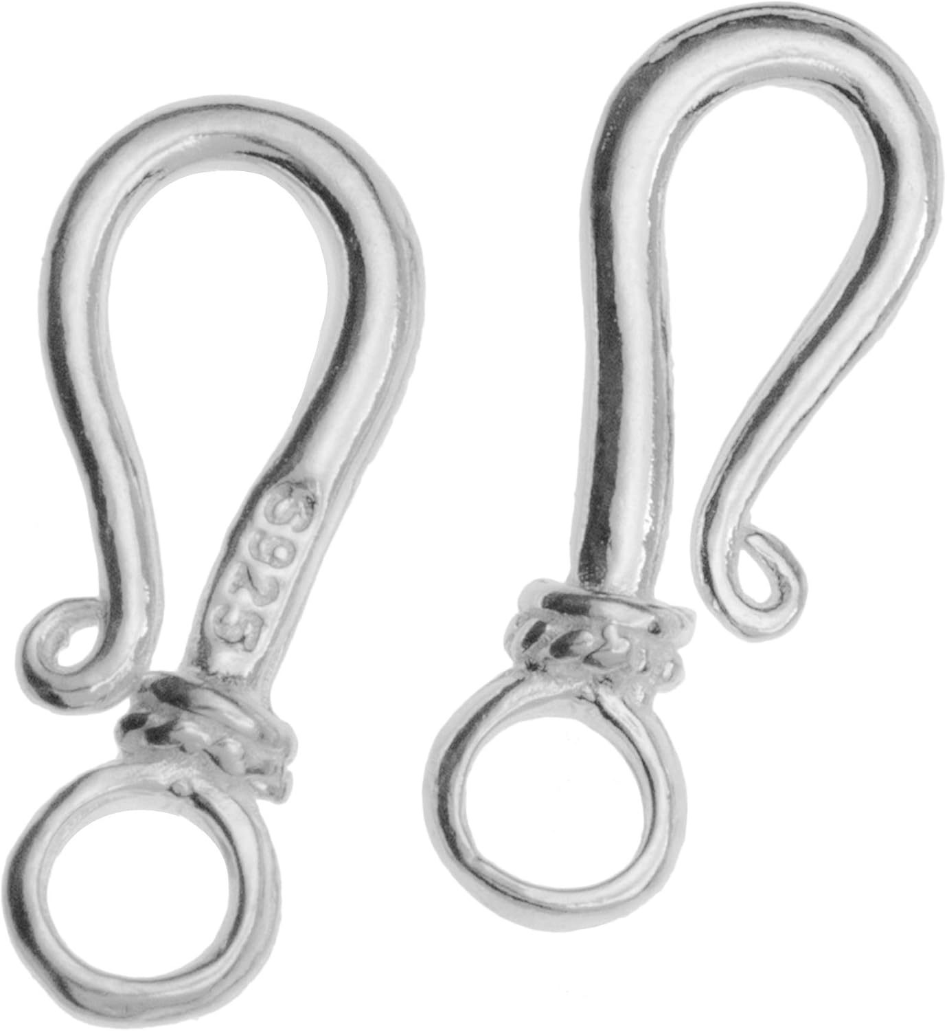 Dreambell 5 pcs .925 Sterling Silver Hook Bead Clasp 5m X 9mm / Findings/Bright