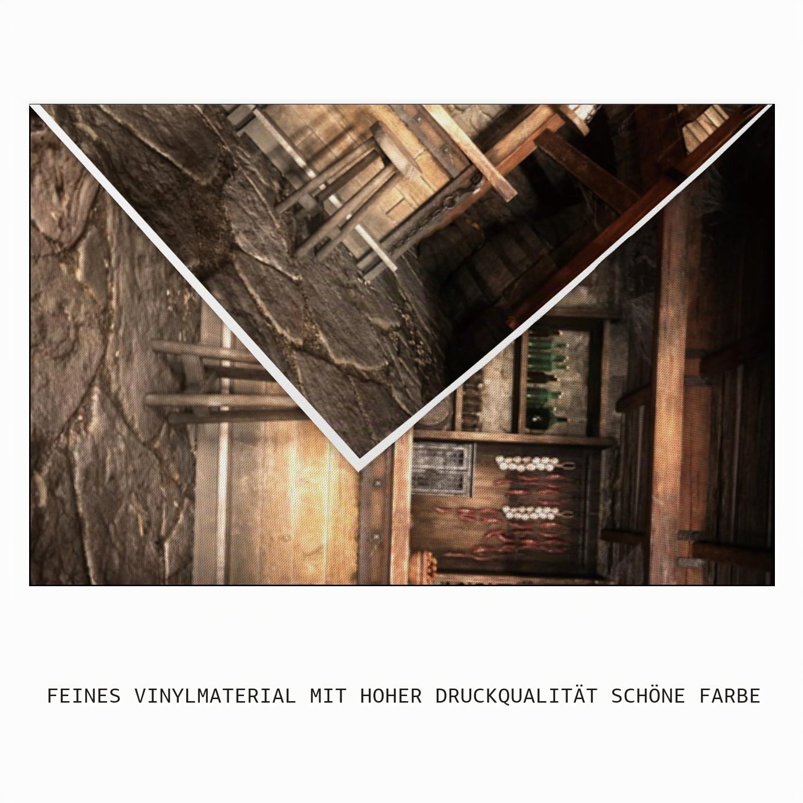 YongFoto 3,5x2,5m Tavernenbar Hintergrund Mittelalterlich Rustikales Saloon-Interieur Holzhocker Steinboden Hängende Kerzen Fotohintergrund für Kinder und Erwachsene Western-Cowboy Foto-Requisiten