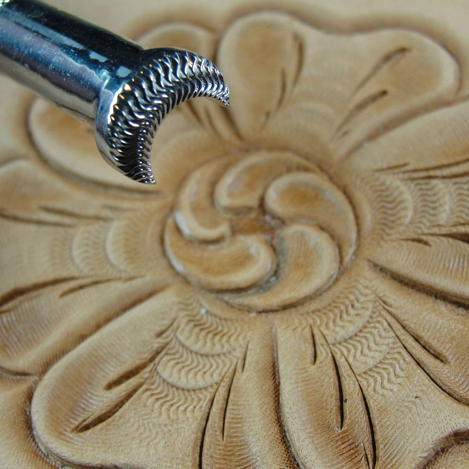 Stainless Steel Barry King - #3 Wave Camouflage Stamp (Leather Stamping Tool)