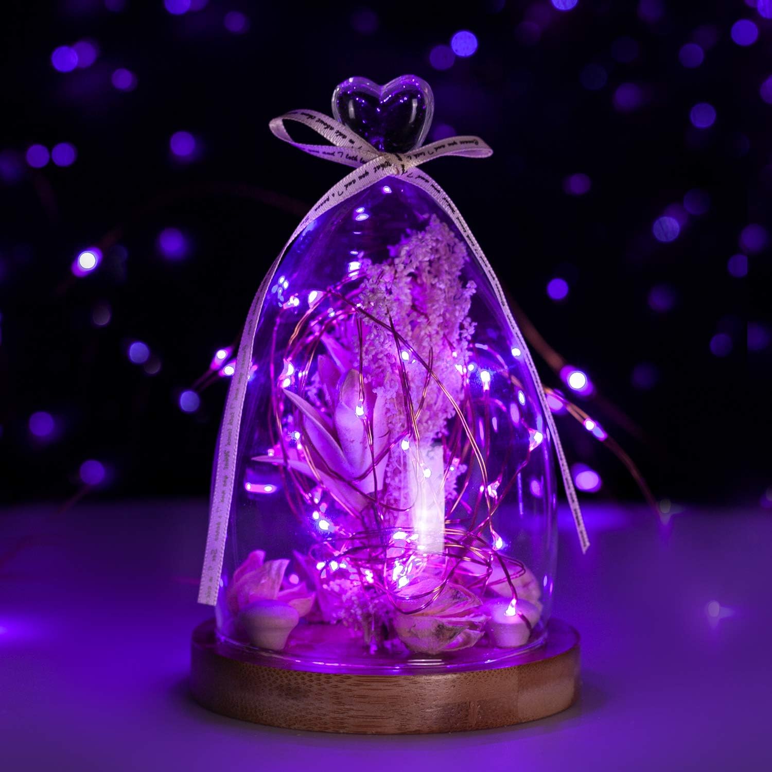 YIHONG Set of 6 String Lights Battery Operated - 7.2ft Fairy Firefly Lights for Indoor Outdoor Party Centerpiece DIY Decor - Purple