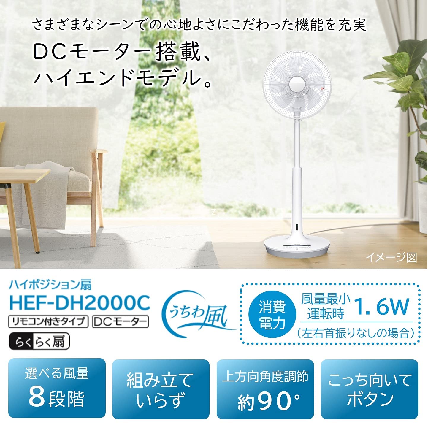 日立 扇風機 DCモーター 風量8段階 8枚羽根 省電力 静音 温度 日立 扇風機 DCモーター 風量8段階 8枚羽根 省電力 静音 温度