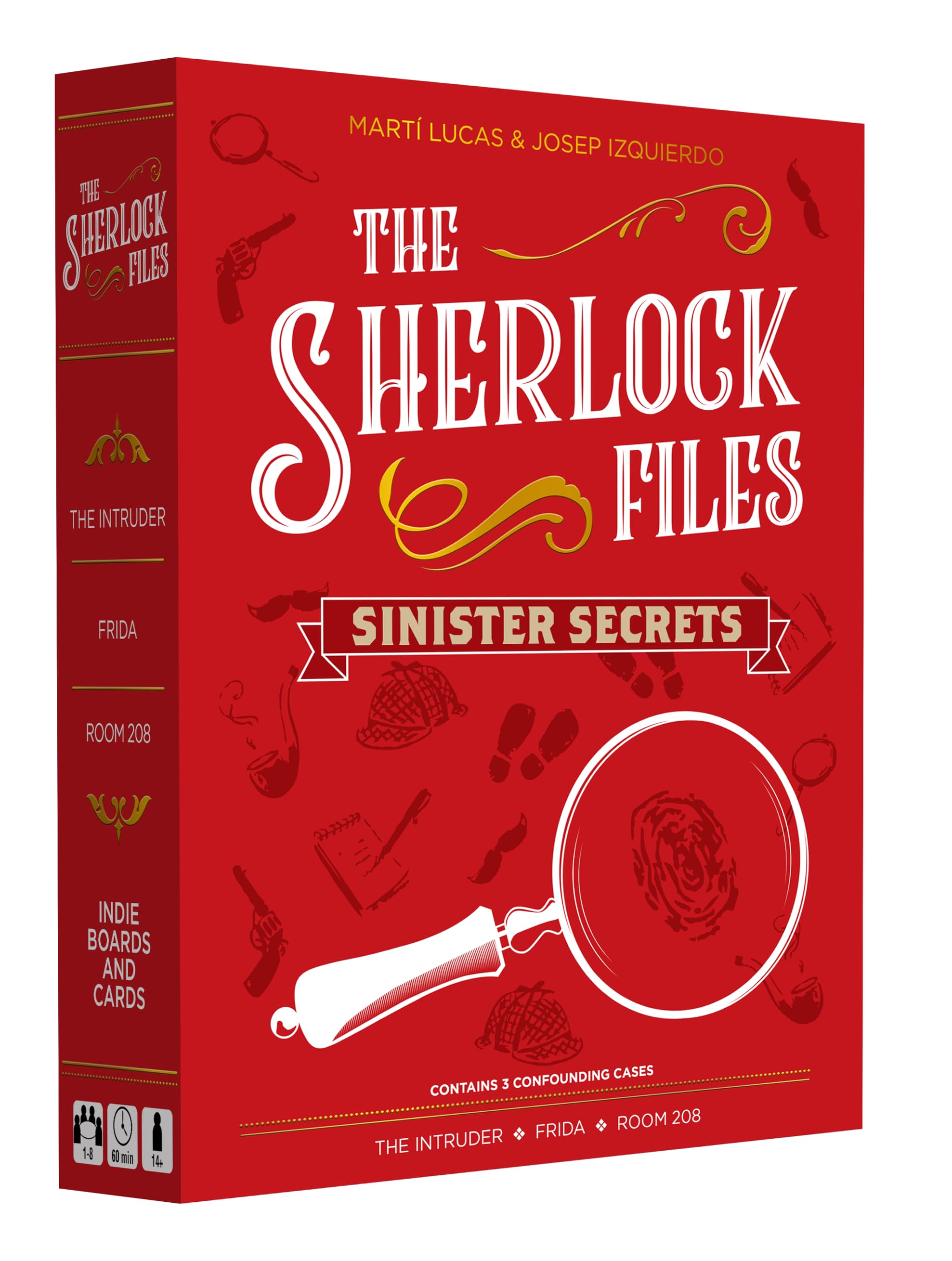 Indie Boards & Cards Sherlock Files: Sinister Secrets, Cooperative Modern Detective Games, 1 to 8 Players, Ages 14+