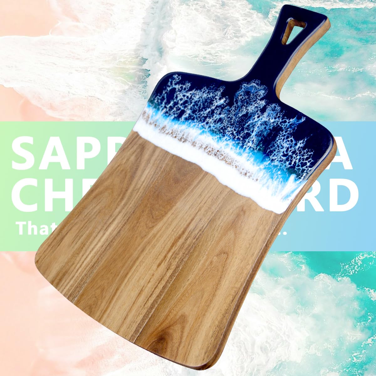 カッティングボード 海 アカシア まな板 チーズボード オーシャン
