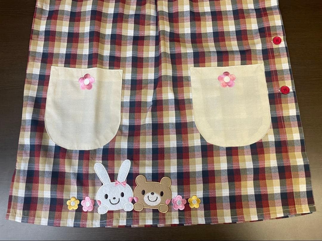 おてんばママエプロン かわいいエプロン 介護士 保育士 サイズM-L