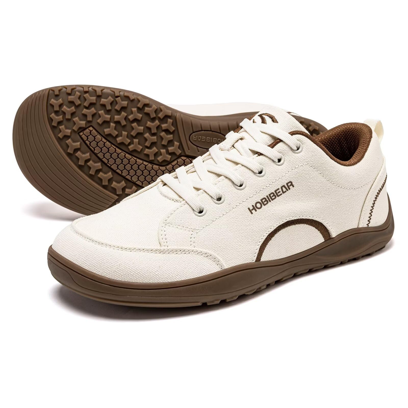 HOBIBEAR Zapatos Barefoot para Hombre y Mujer Punta Ancha Minimalistas Unisex de Lona Antideslizantes para Caminar