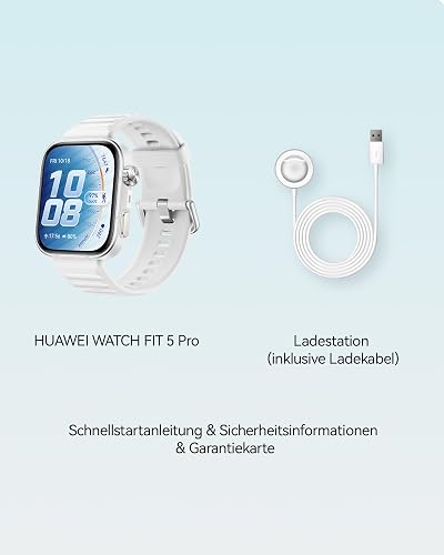 HUAWEI Watch FIT 5 Pro Montre connectée, GPS, ECG, Écran AMOLED de 1,92'' - 12