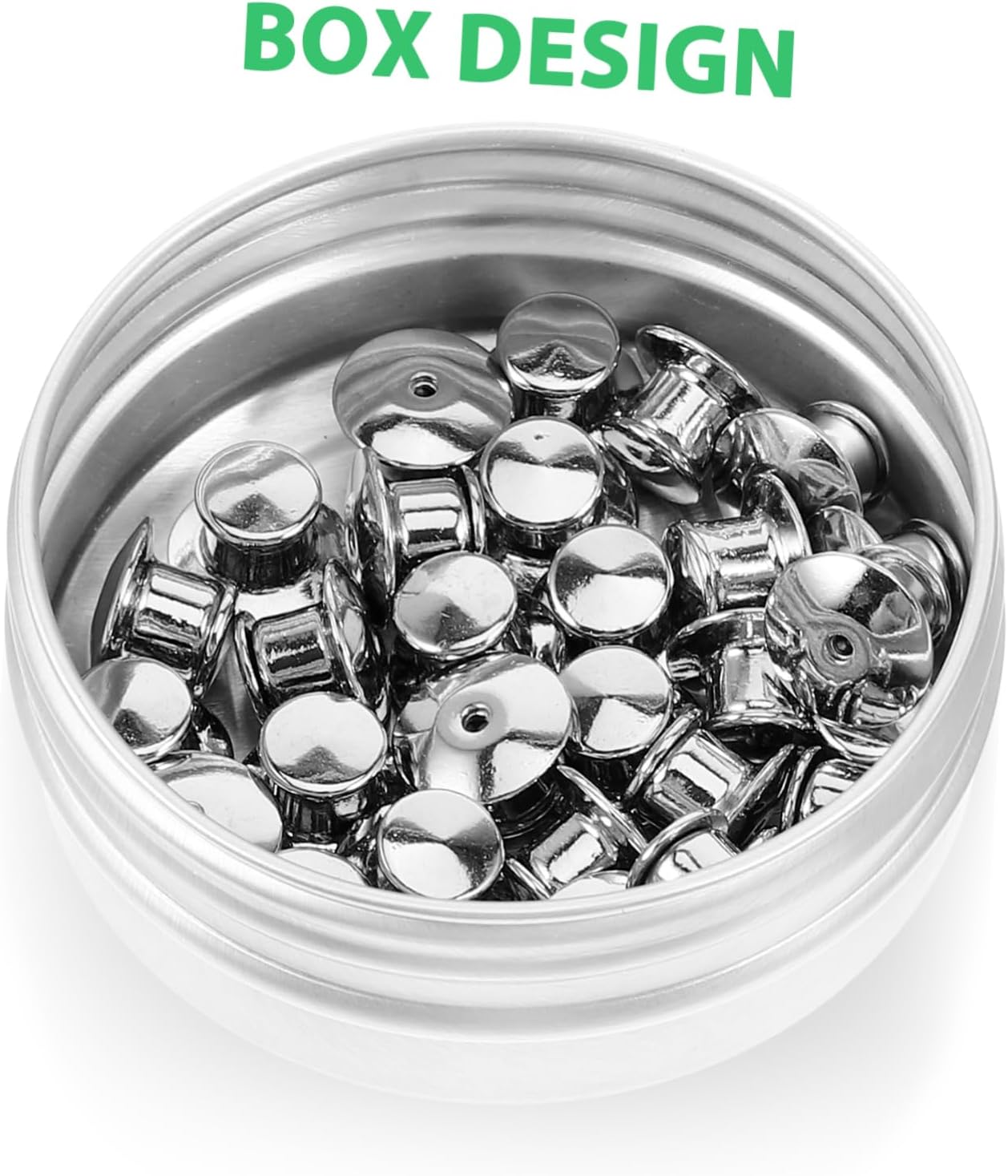 Gadpiparty 30Pcs Locking Pin Backs for Craft Making Secure Clutch Back Replacement Versatile Pins for Brooches Accessories and Hats Smooth Opening and Closing Design